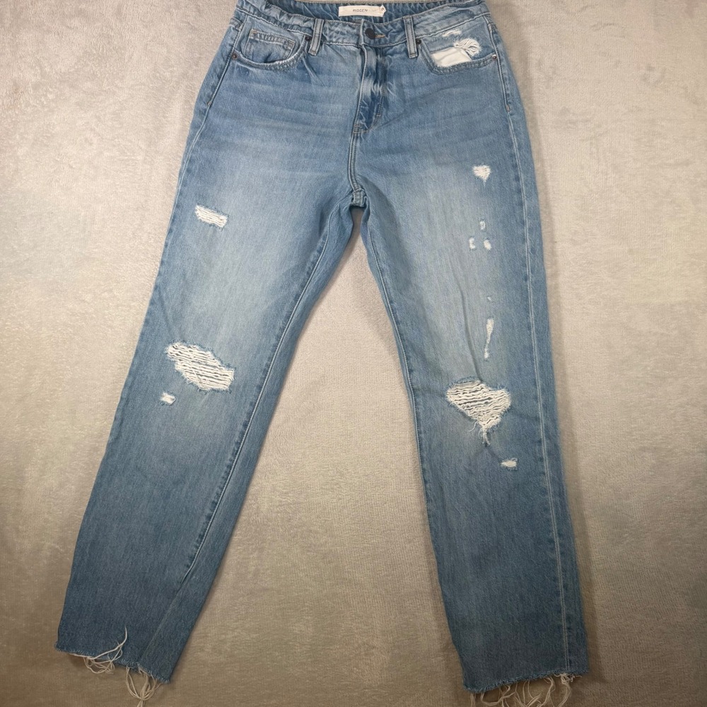 Hidden‎ Jeans HD1347ST-LT1 Distressed Straight Leg Light Wash Denim Size 29